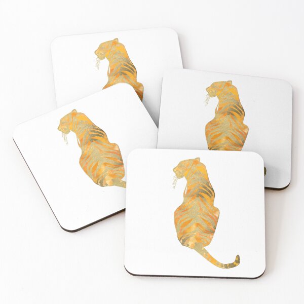 Item preview, Tigers on Top – College Sticker Orange with Gold Foil Detail designed and sold by skybluepink studio.