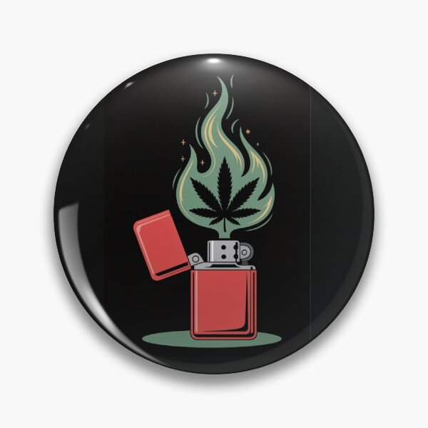 Item preview, Red lighter with marijuana flame designed and sold by Rafael Romero.