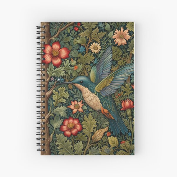 Item preview, Elegant vintage hummingbird botanical forest floral garden  designed and sold by hollycooper.