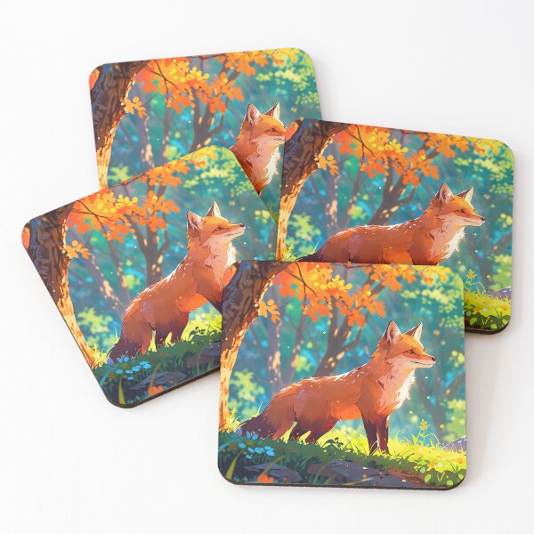 Item preview, Anime fantasy fox in Autumn forest - Fantasy art designed and sold by TheArtistOf2022.