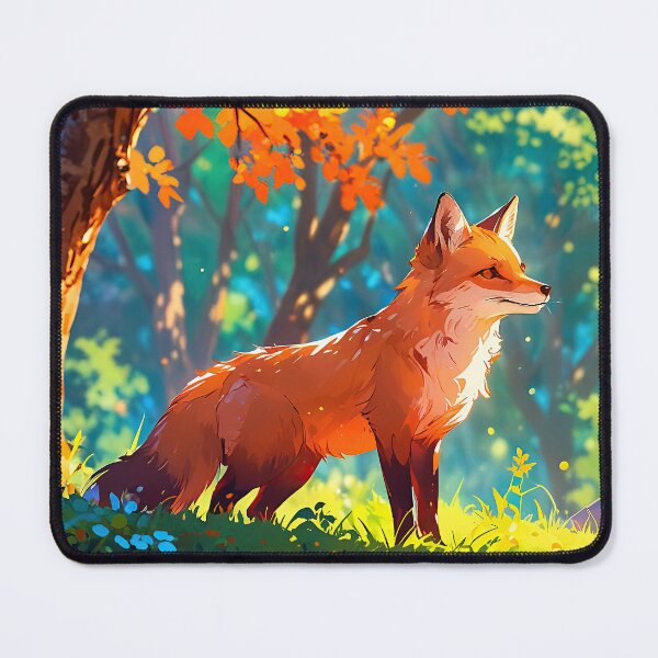 Item preview, Anime fantasy fox in Autumn forest - Fantasy art designed and sold by TheArtistOf2022.