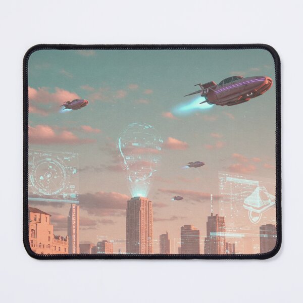 Item preview, Retro-futuristic cityscape designed and sold by P-OH-Style.
