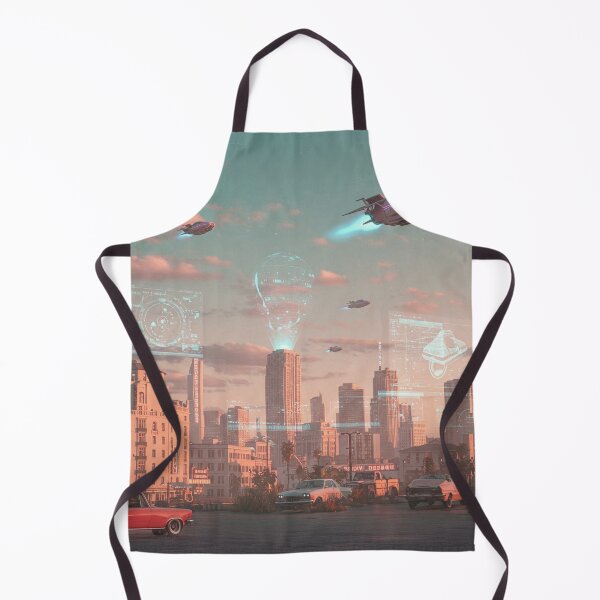 Item preview, Retro-futuristic cityscape designed and sold by P-OH-Style.