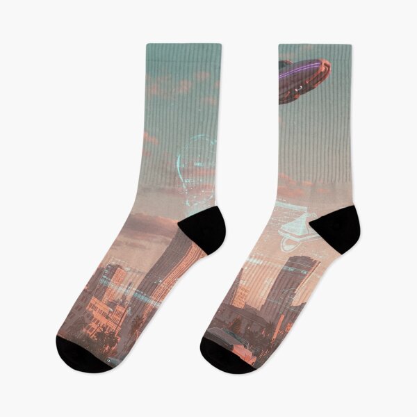 Item preview, Retro-futuristic cityscape designed and sold by P-OH-Style.