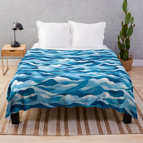 Item preview, Marine Blue Wave Camouflage Stealth and Style at Sea designed and sold by 89BLACK.