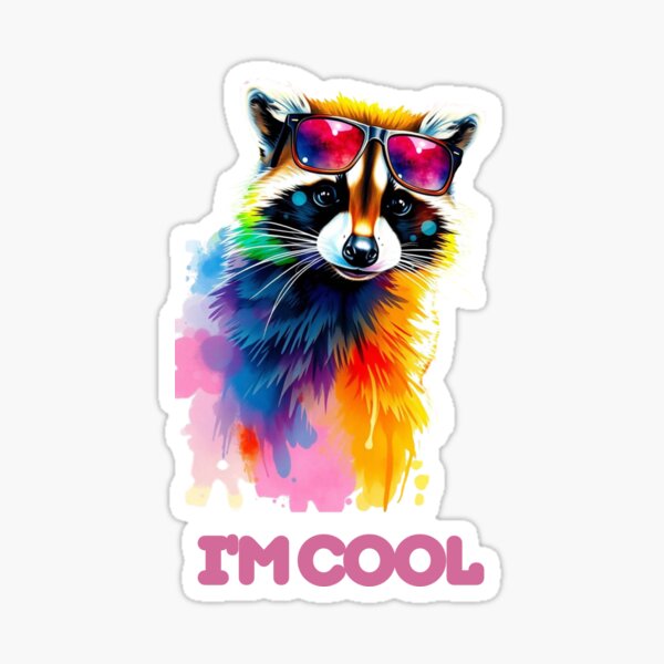 Item preview, Cool raccoon – urban style with sunglasses designed and sold by MAXANDERDESIGN.