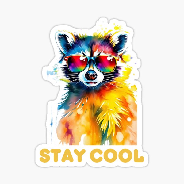 Item preview, Cool raccoon – urban style with sunglasses designed and sold by MAXANDERDESIGN.