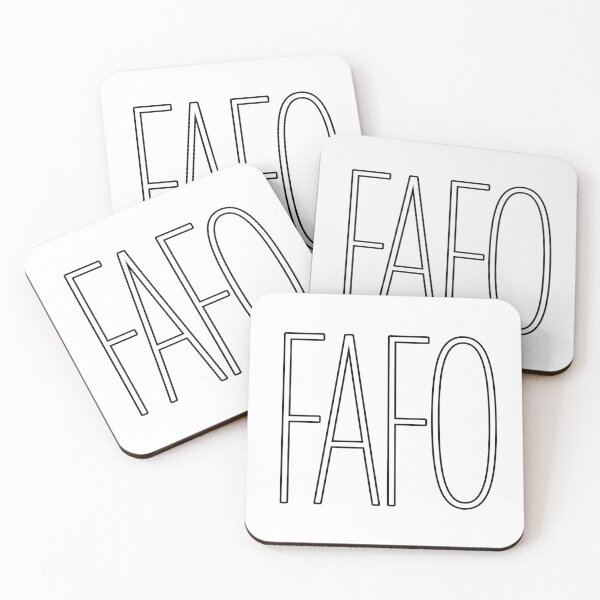 Item preview, FAFO in White Thin Outline designed and sold by Memes N Lore .