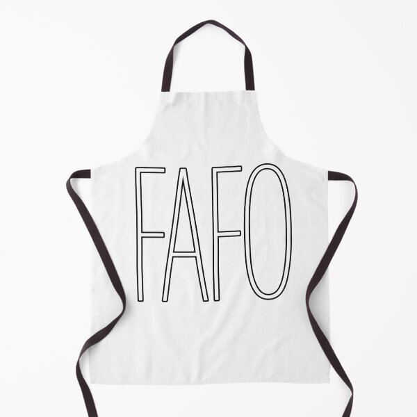 Item preview, FAFO in White Thin Outline designed and sold by Memes N Lore .