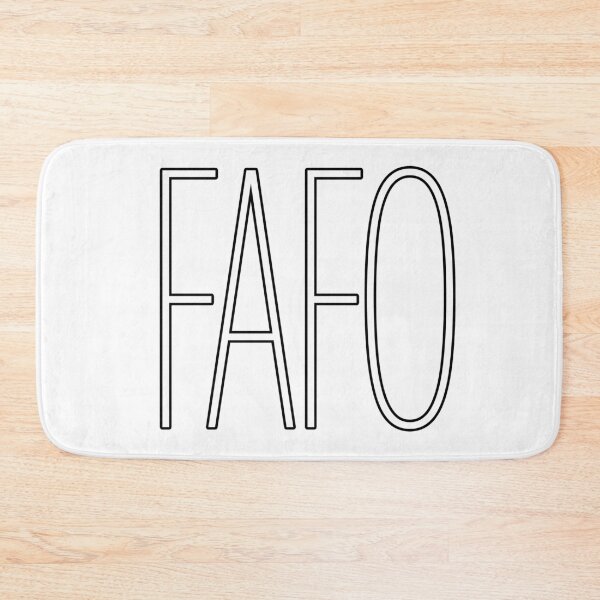 Item preview, FAFO in White Thin Outline designed and sold by Memes N Lore .