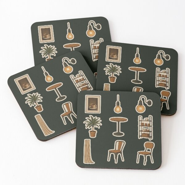 Item preview, Cozy Urban Cafe Interior Elements designed and sold by zzz888.
