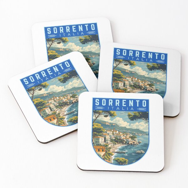 Item preview, Sorrento in Campania, Italy Vintage Travel Art Badge designed and sold by MaateoDesign.