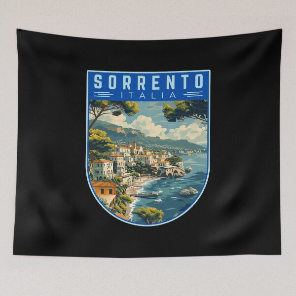 Item preview, Sorrento in Campania, Italy Vintage Travel Art Badge designed and sold by MaateoDesign.