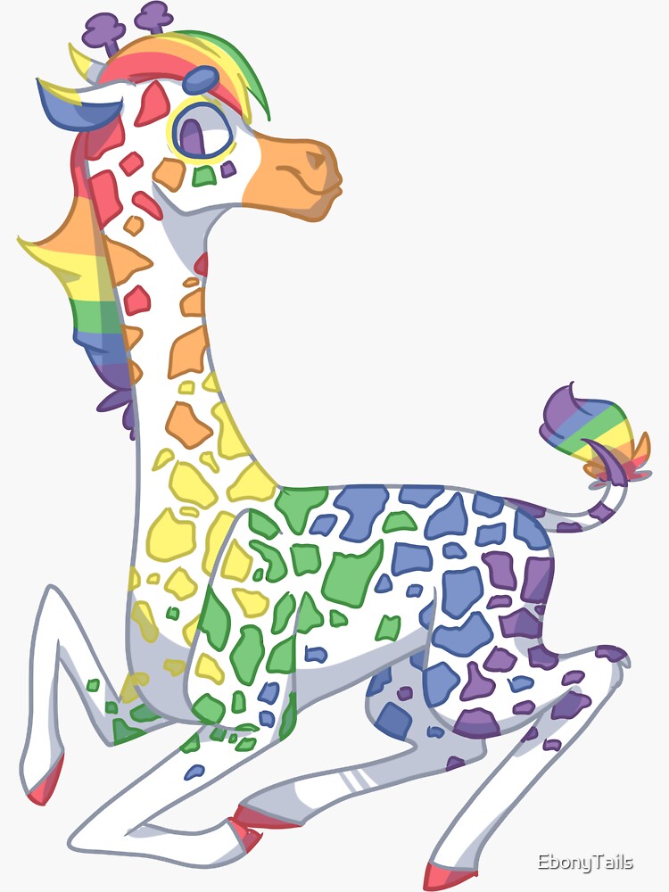"Pride Animals - Gay Giraffe" Sticker by EbonyTails | Redbubble