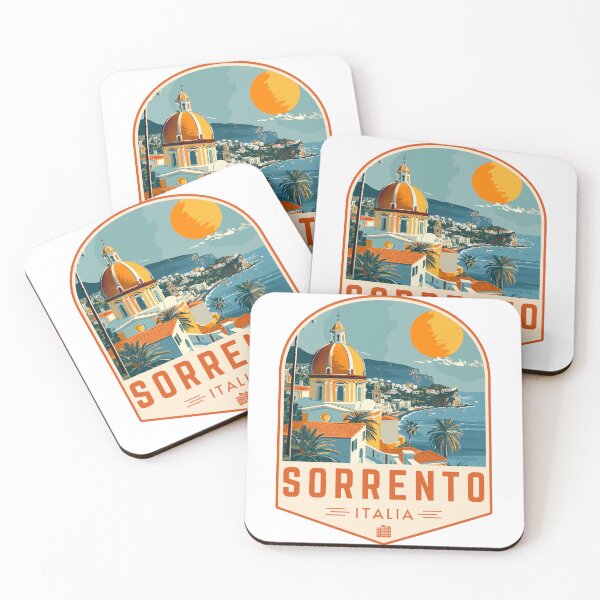Item preview, Sorrento in Campania, Italy Vintage Travel Art Badge designed and sold by MaateoDesign.
