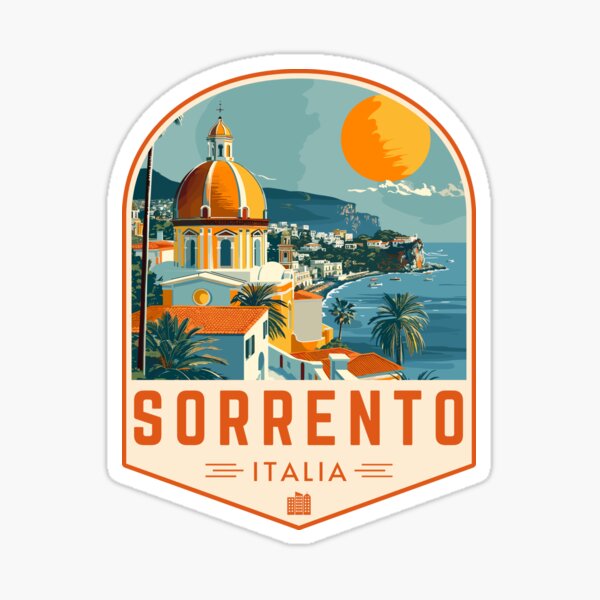 Vista previa del artículo con la obra «Insignia de viaje vintage de Sorrento en Campania, Italia», diseñado y vendido por MaateoDesign.