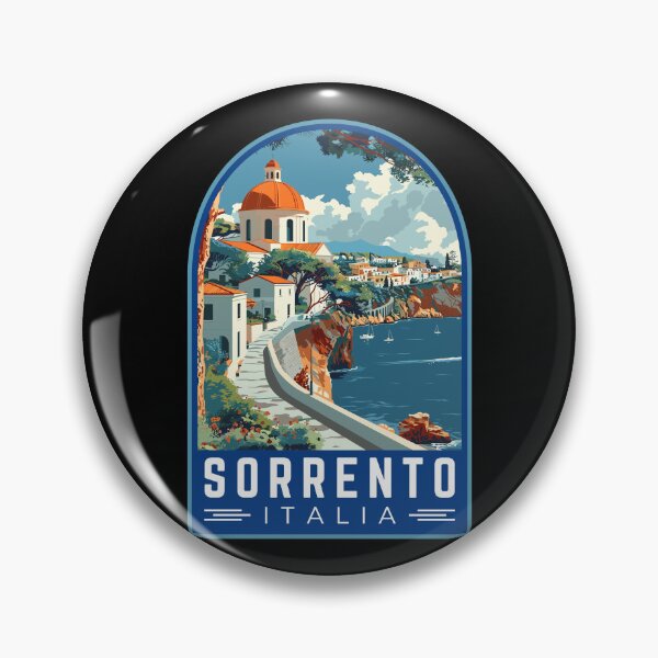 Item preview, Sorrento in Campania, Italy Vintage Travel Art Emblem designed and sold by MaateoDesign.