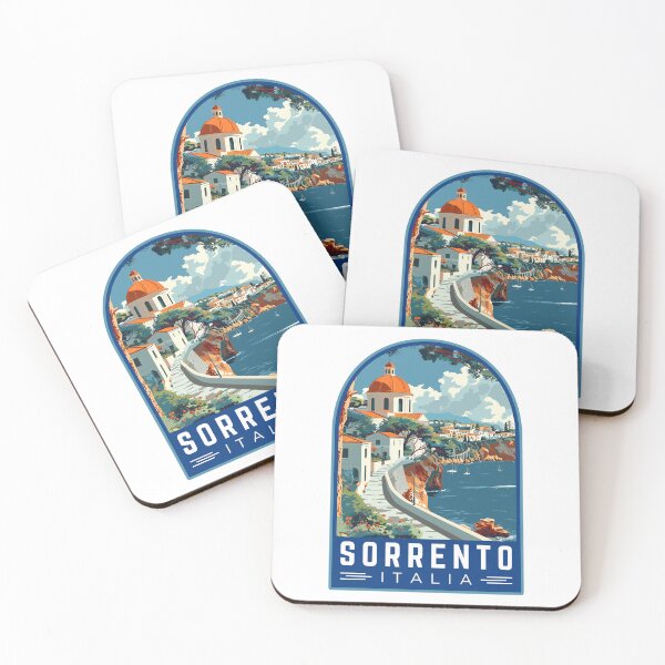 Item preview, Sorrento in Campania, Italy Vintage Travel Art Emblem designed and sold by MaateoDesign.
