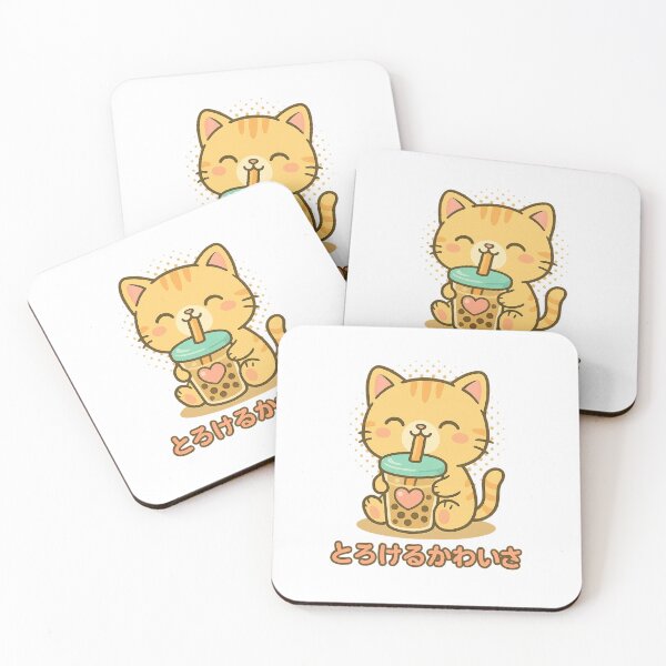 Item preview, Boba Tea Cat – Cute Kawaii Bubble Drink Kitty Design designed and sold by Oni Zuka.