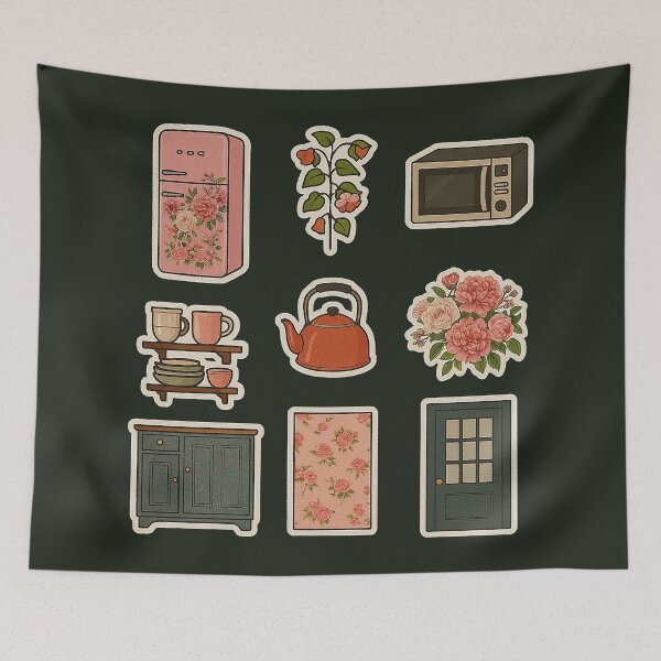 Item preview, Vintage Shabby Chic Kitchen Decor designed and sold by zzz888.