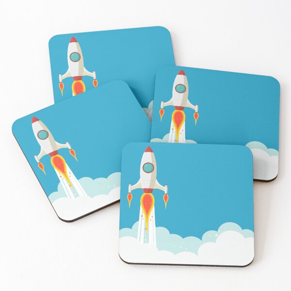 Item preview, Retro Rocket Launch – Fun Space Cartoon Illustration designed and sold by ChillVibes04.