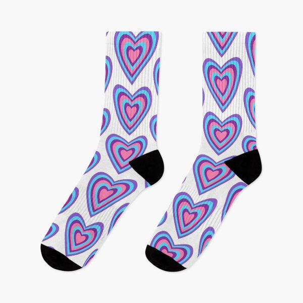 Artikelvorschau, Groovy Blau Lila Rosa Herz - Retro Liebesmuster entworfen und verkauft von kornerupine.