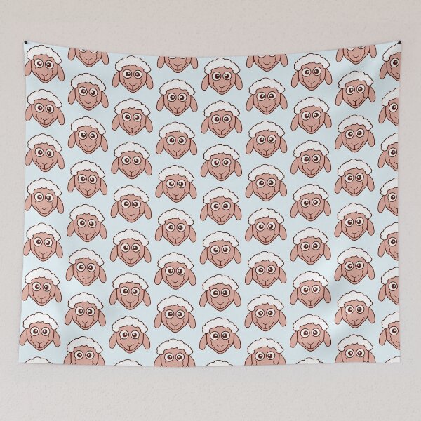 Item preview, Sheep Face Head Cute Sweet Little Lamb Cool Comic designed and sold by shirt-o-mat.