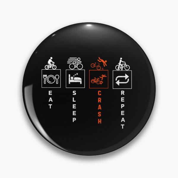 Item preview, Eat Sleep Crash Repeat – Funny Cyclist Quote | Bike Lovers, Mountain Bikers, BMX, Strava Riders, MTB Humor designed and sold by BMLprint ⭐⭐⭐⭐⭐.