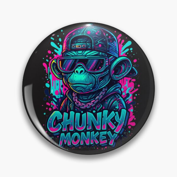 Item preview, Chunky Monkey Neon Cyber T-Shirt designed and sold by Thaivi Design.