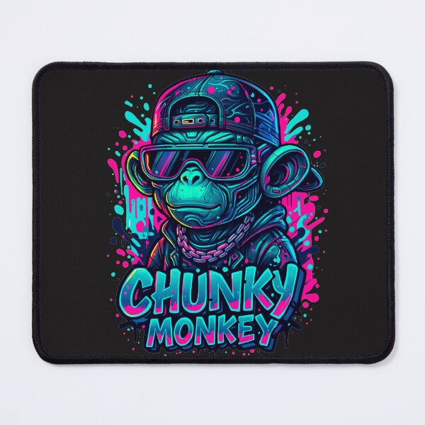 Item preview, Chunky Monkey Neon Cyber T-Shirt designed and sold by Thaivi Design.