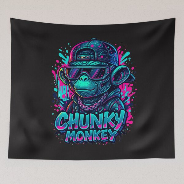 Item preview, Chunky Monkey Neon Cyber T-Shirt designed and sold by Thaivi Design.