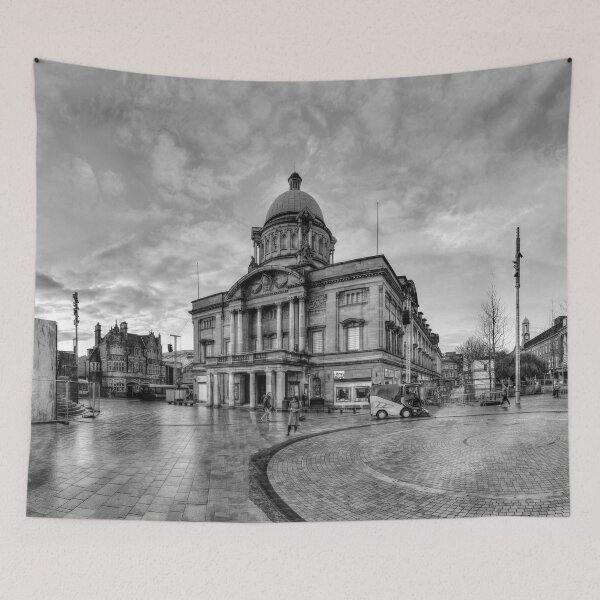 Item preview, Hull City Queen Victoria Square, Black And White Panorama designed and sold by Paul Thompson Photography.