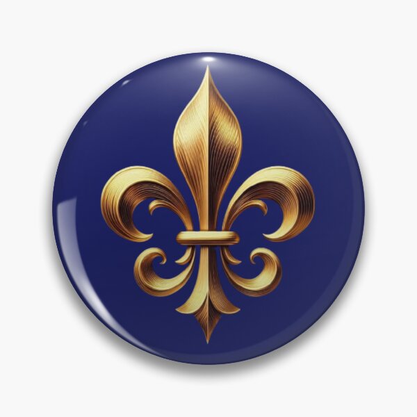 Item preview, Fleur De Lys Gold Royal French Heraldic Emblem designed and sold by ProjectNoah.