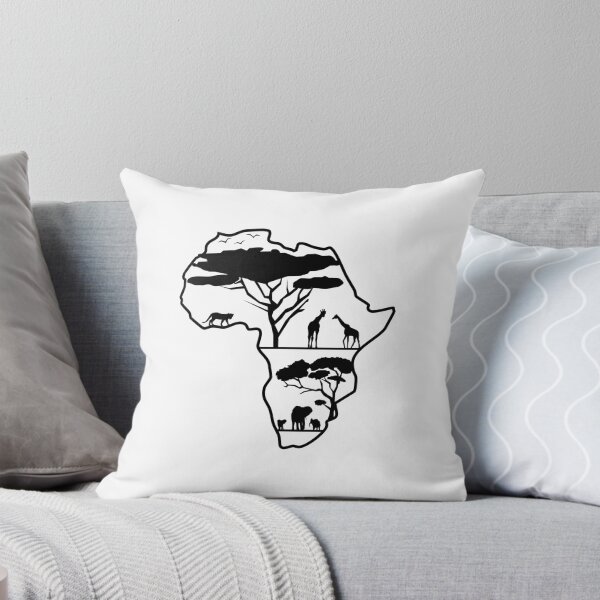 Item preview, African Continent with Animals Outline designed and sold by MagnoliaLake.