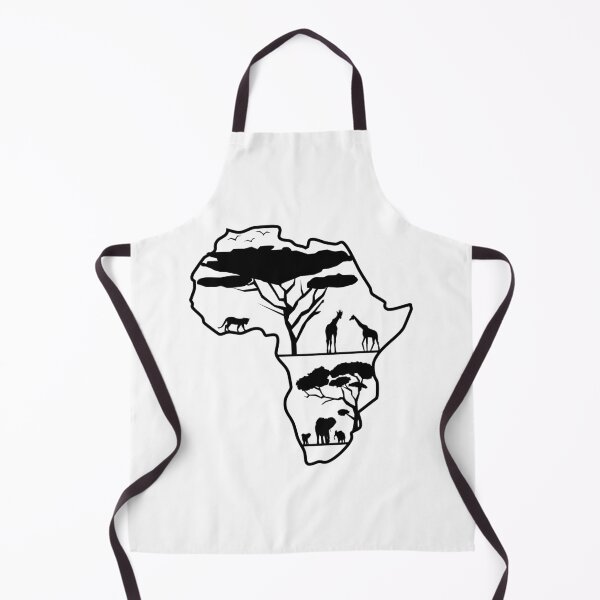 Item preview, African Continent with Animals Outline designed and sold by MagnoliaLake.