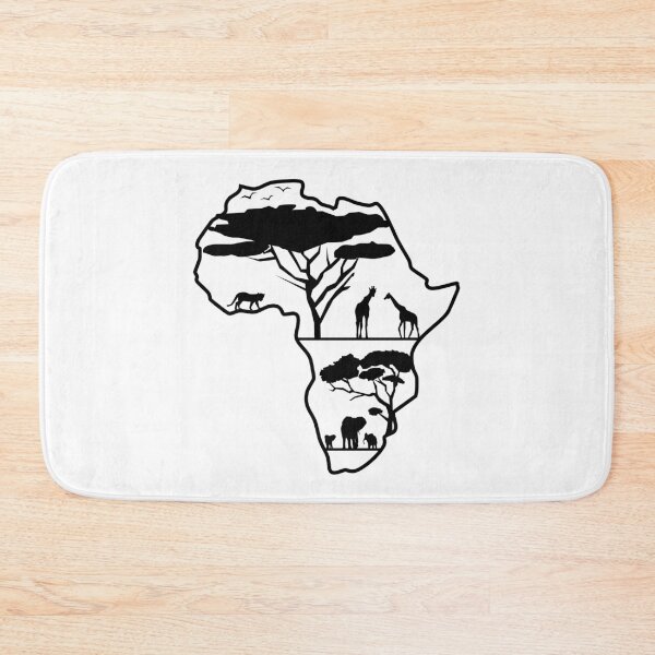Item preview, African Continent with Animals Outline designed and sold by MagnoliaLake.
