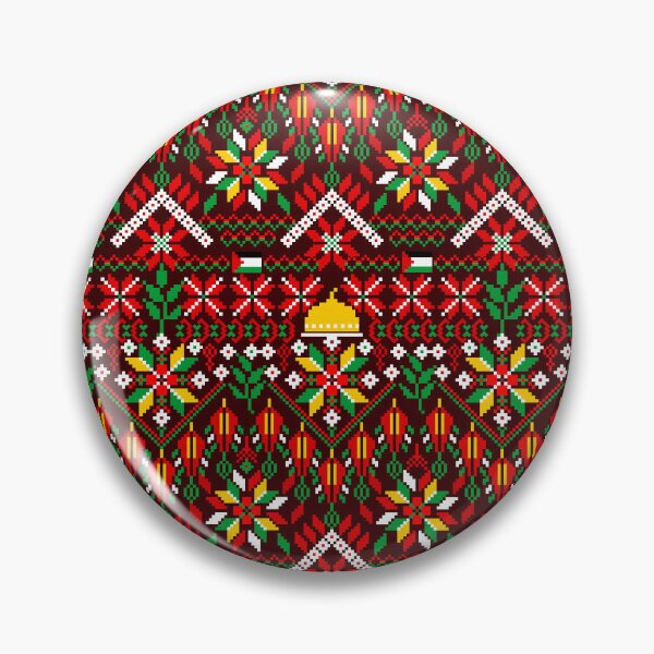 Item preview, Palestine Tatreez Traditional Embrodery Style designed and sold by BluedarkArt.