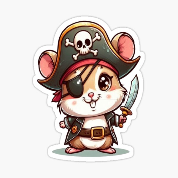 Item preview, Cute Hamster pirate designed and sold by HippoMonster.