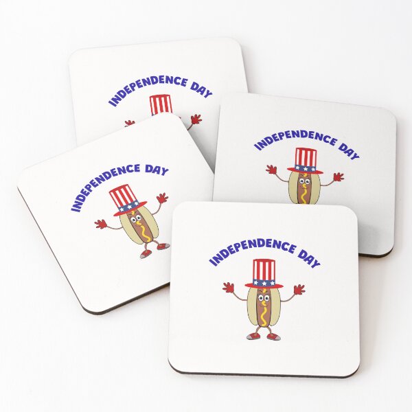 Item preview, Fourth Of July Funny Hotdog designed and sold by Sartoris Art.