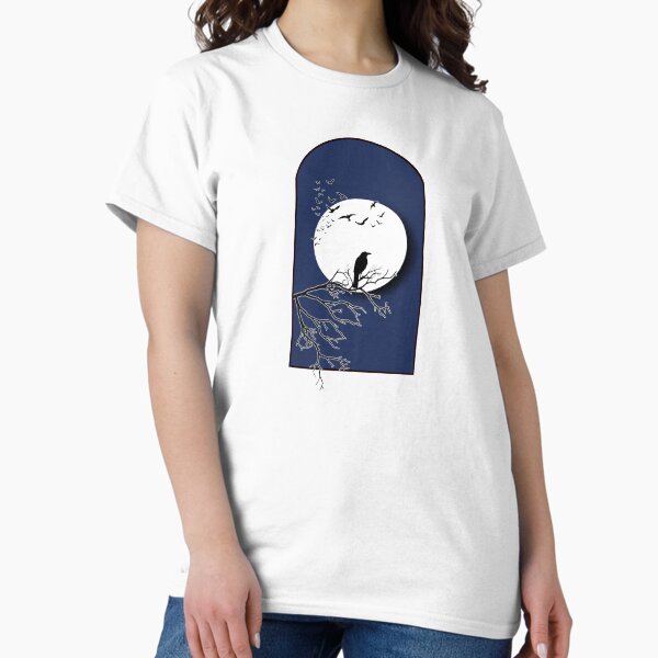 Item preview, Moonlight Raven – Layered Silhouette Night designed and sold by itsMossie.