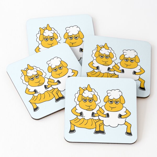 Item preview, 2 Sheep Couple Tired Bored Friends In Love Dancing designed and sold by shirt-o-mat.