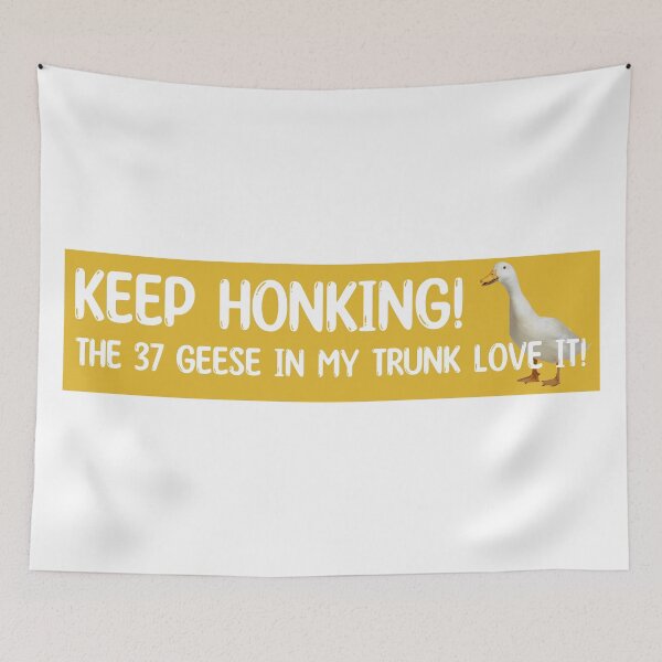 Item preview, keep honking my geese love it bumper sticker designed and sold by kotonok0.