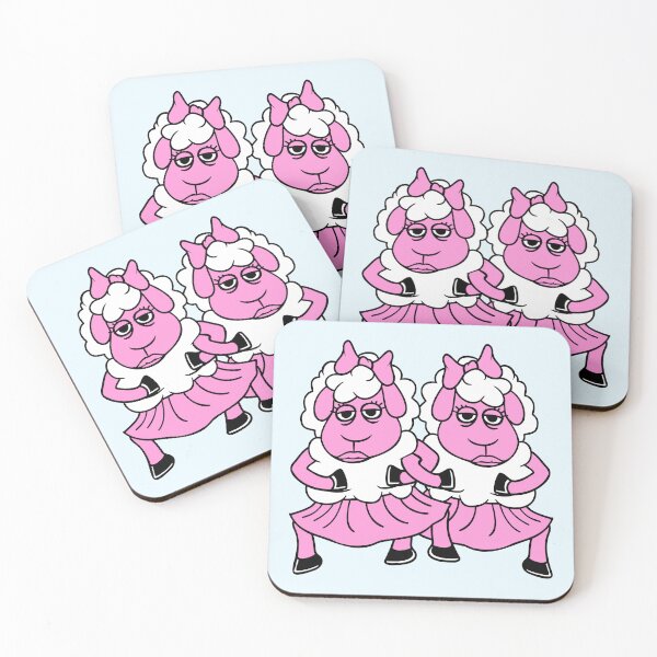 Artikelvorschau, 2 Schafe Paar Müde Gelangweilte Freundinnen Coole Mädchen entworfen und verkauft von shirt-o-mat.