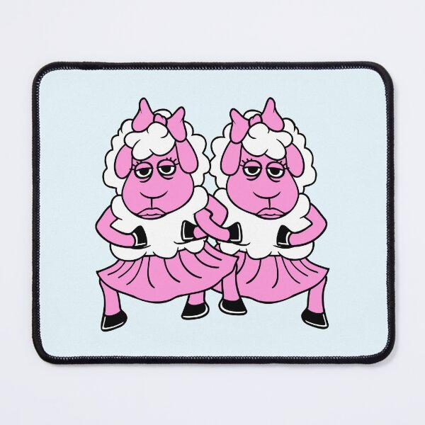 Artikelvorschau, 2 Schafe Paar Müde Gelangweilte Freundinnen Coole Mädchen entworfen und verkauft von shirt-o-mat.