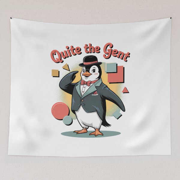 Item preview, Elegant Funny Penguin In Tuxedo And Bowler Hat designed and sold by SurrealArtSzysz.