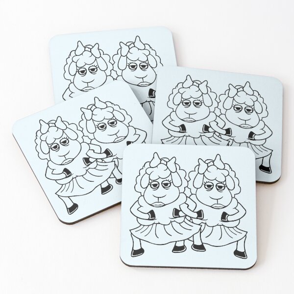 Item preview, 2 Sheep Couple Tired Bored Girlfriends Cool Girls designed and sold by shirt-o-mat.