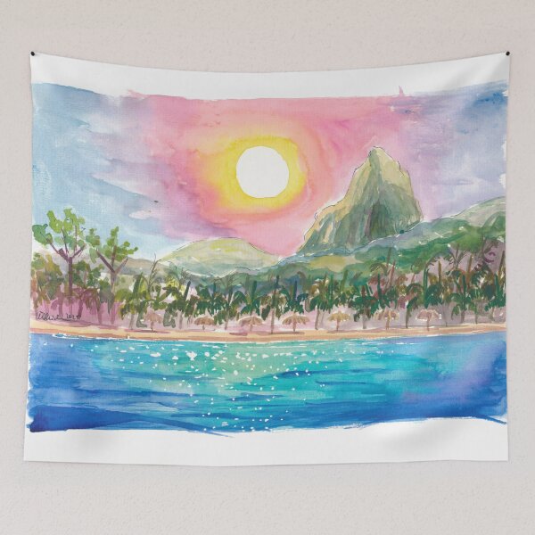 Item preview, Anse Chastanet Beach View With Piton in St Lucia designed and sold by artshop77.