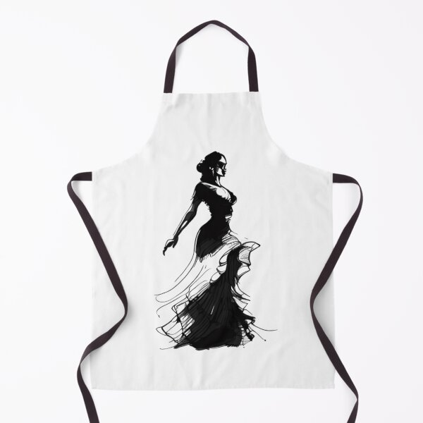 Item preview, Flamenco Grace - Minimalist Dance Silhouette designed and sold by ShadowAndSlate.