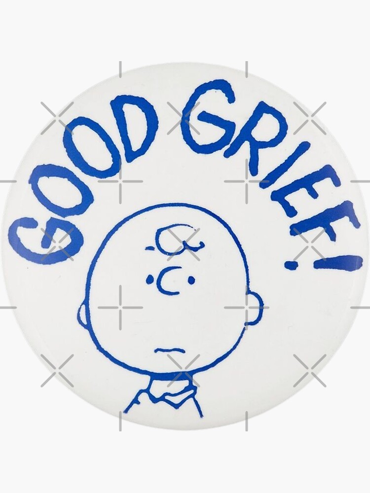 Thumbnail 3 of 3, Sticker, good grief ! Charlie Brown designed and sold by ArtByMalaya.