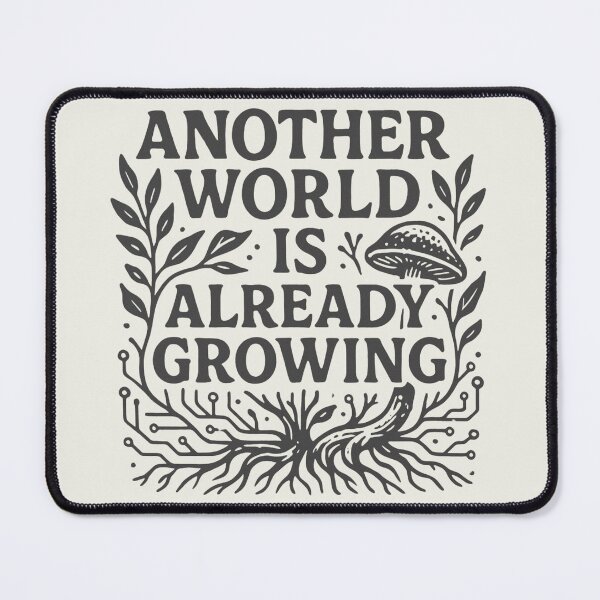 Item preview, Another World Is Already Growing – Mycelium Tech & Solarpunk Roots designed and sold by Counter Signal.